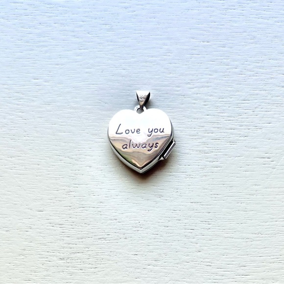 Inscribed Locket 925 Sterling Silver - Picture 2 of 4